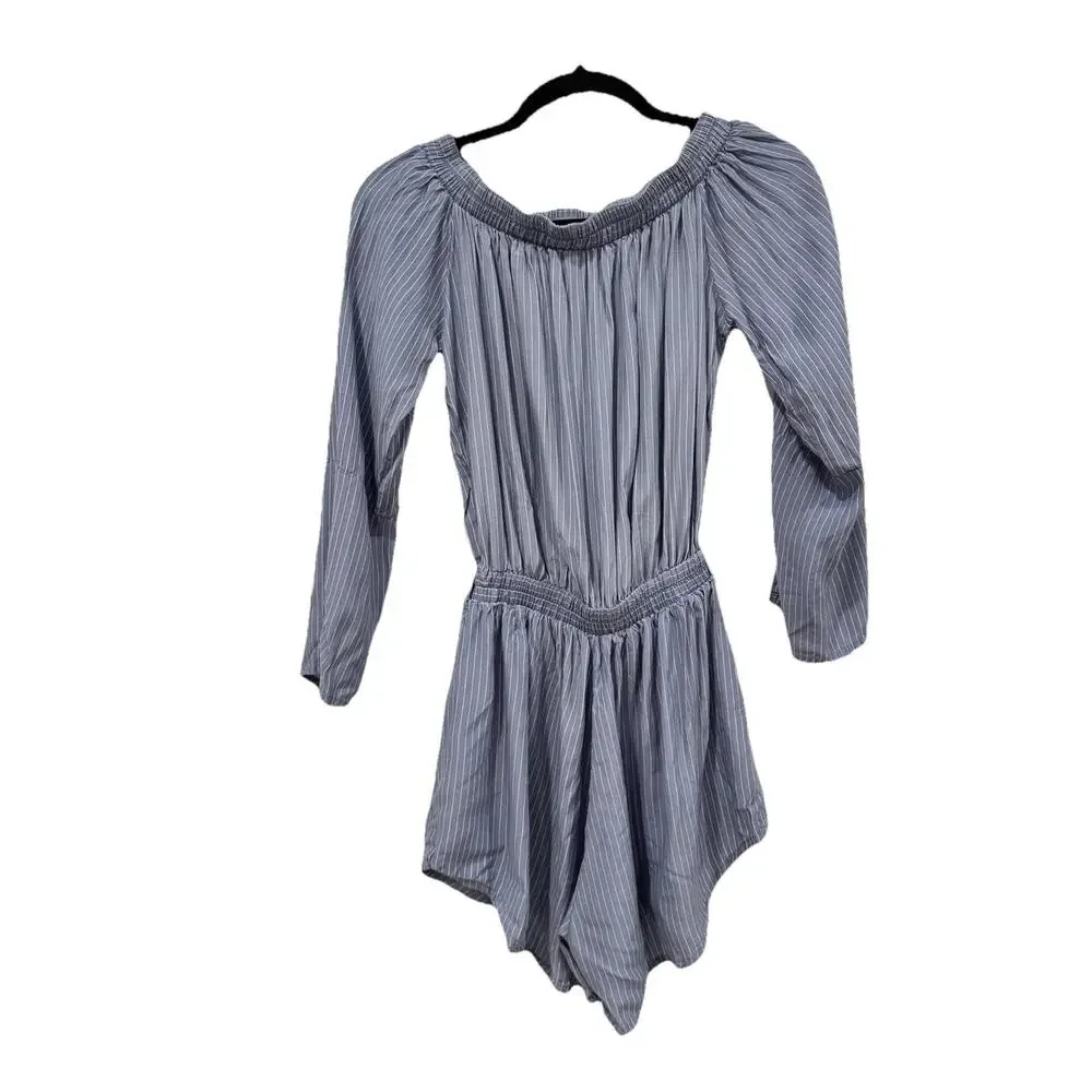 FAITHFULL THE BRAND‎ Womens Romper US 2 Blue Pull On Lightweight VISION PAISLEY